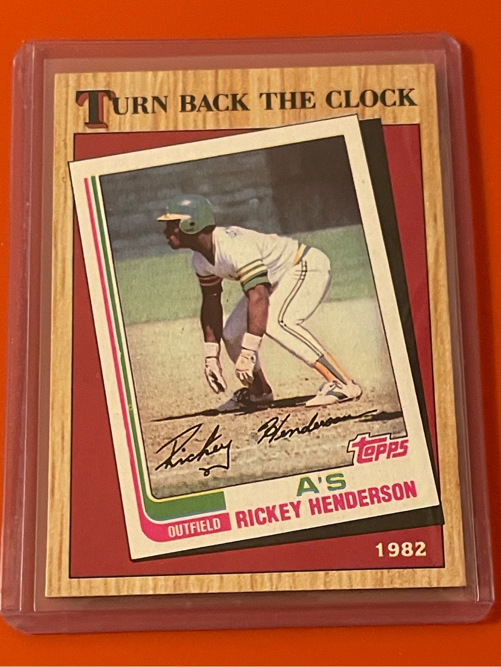 Rickey Henderson #311 [Turn Back The Clock] 1987 Topps Baseball Trading Card
